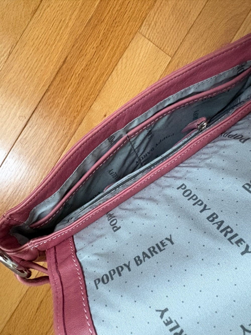 Poppy Barley Rose Pink Leather Tassel Crossbody - Picture 5 of 7
